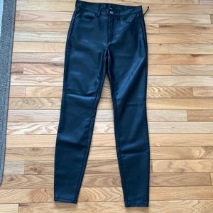 Free People Black Faux Leather Pants